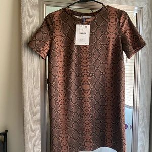 Zara women snakeprint dress